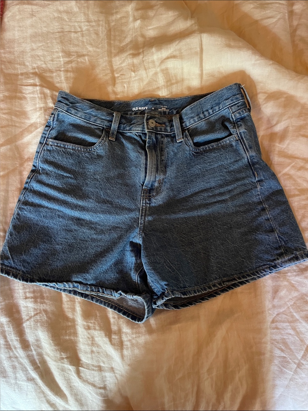 Old Navy Dark Blue High-Rise Jean Shorts